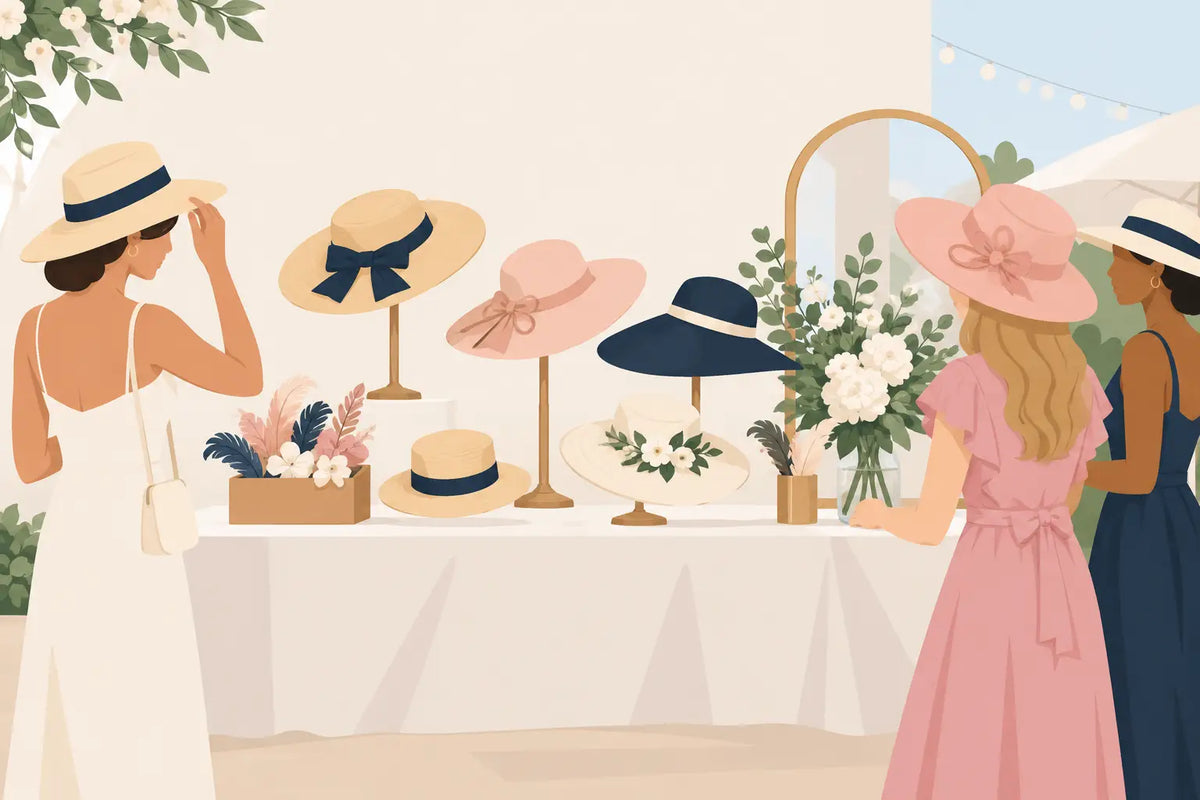 Planning a Custom Wedding Hat Bar for Guests